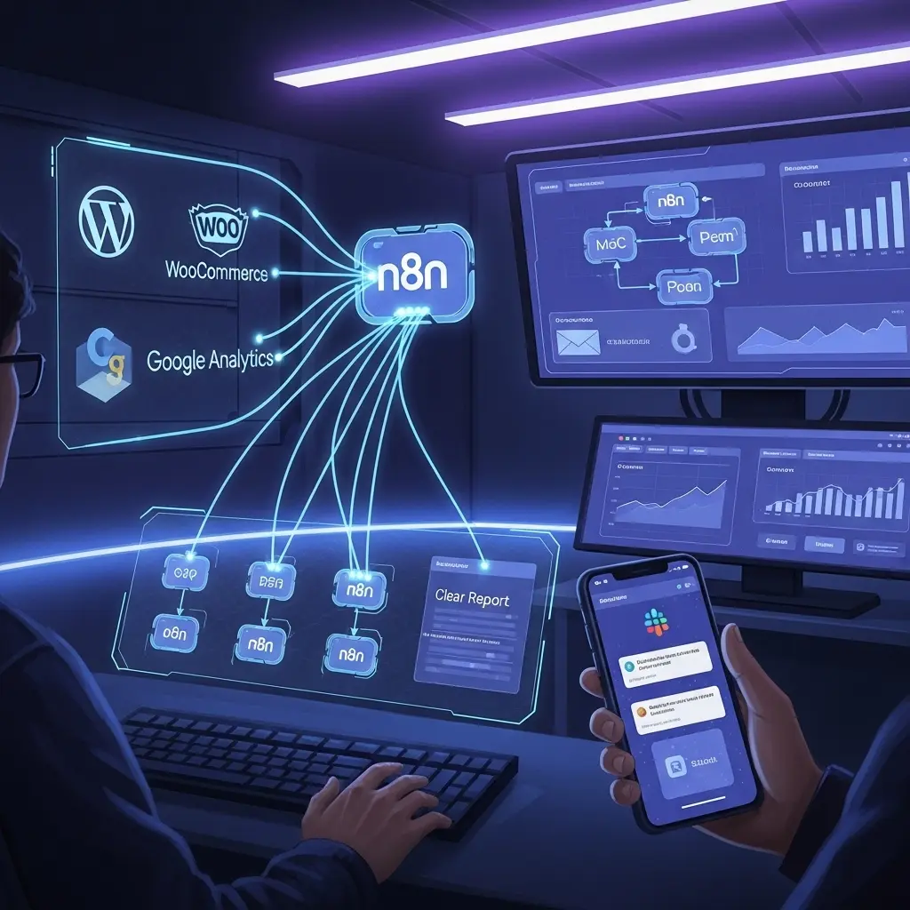 Jak stworzyć automatyczny system raportów w n8n dla WordPressa