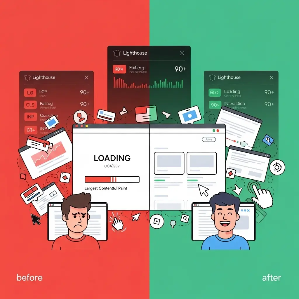 Core Web Vitals w praktyce: jak osiągnąć zielone wyniki w Lighthouse