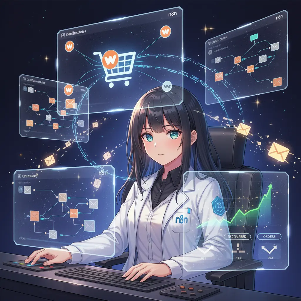 Automatyczne kampanie koszyków porzuconych z n8n i WooCommerce